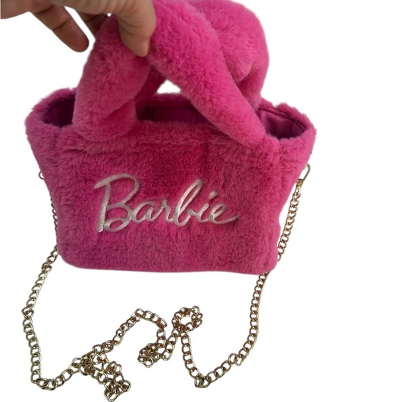 Skinnydip x Barbie Pink Grab Bag Fluff Fur Mini Tote 2023 Limited edition - Picture 4 of 14